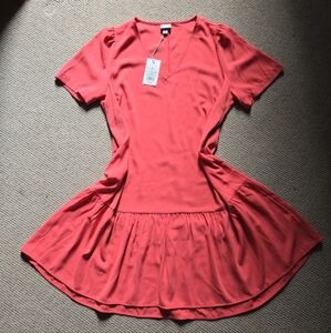 A New Day Vibrant Coral Orange Shift Dress M